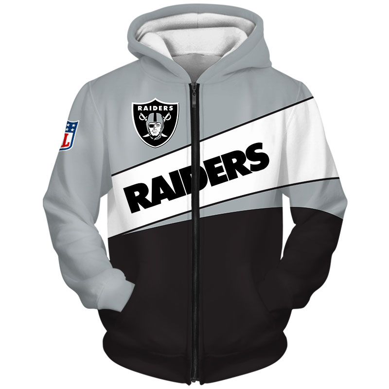 oakland raiders zip hoodie