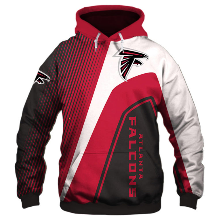 Atlanta Falcons 3D Hoodie Zipper for men -Jack sport shop