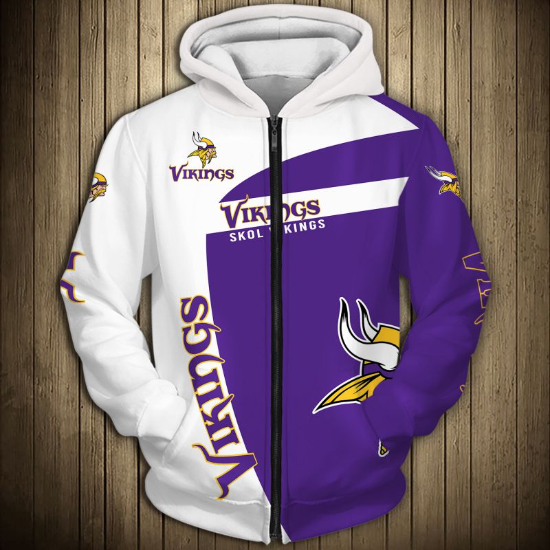 Minnesota Vikings hoodie 3D cheap Sweatshirt Pullover gift for fans ...