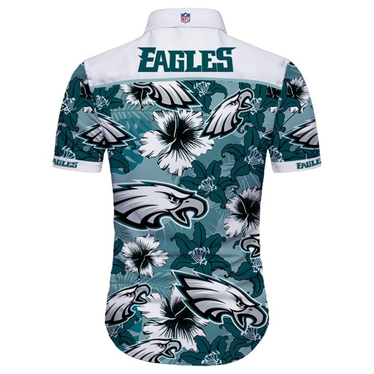 Philadelphia Eagles Hawaiian Shirt Tropical Flower Short Sleeve -Jack ...