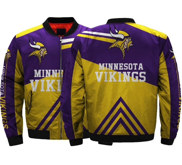 Minnesota Vikings bomber jacket winter coat gift for men -Jack sport shop