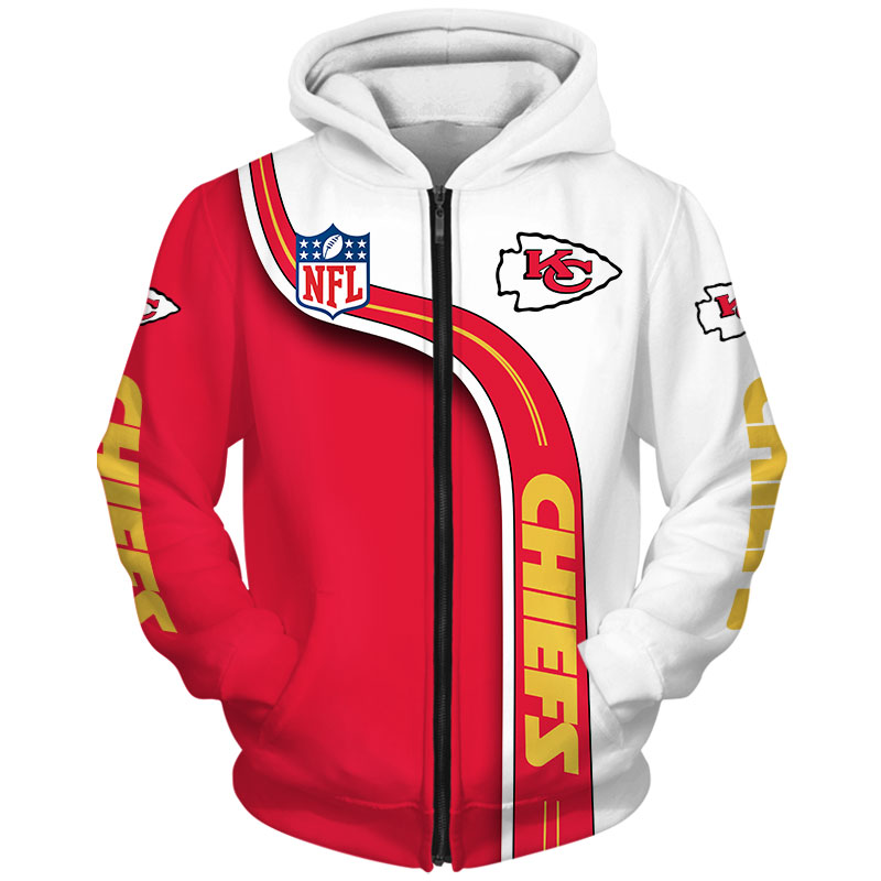 Kansas City Chiefs Zip Hoodie 3D cute Sweatshirt Pullover gift for fans -Jack sport shop