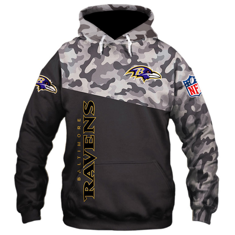 Baltimore Ravens Military Hoodies 3D Sweatshirt Long Sleeve New Season ...