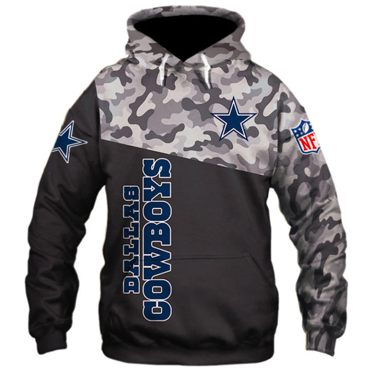 Dallas Cowboys Military Hoodies 3D Sweatshirt Long Sleeve New Season