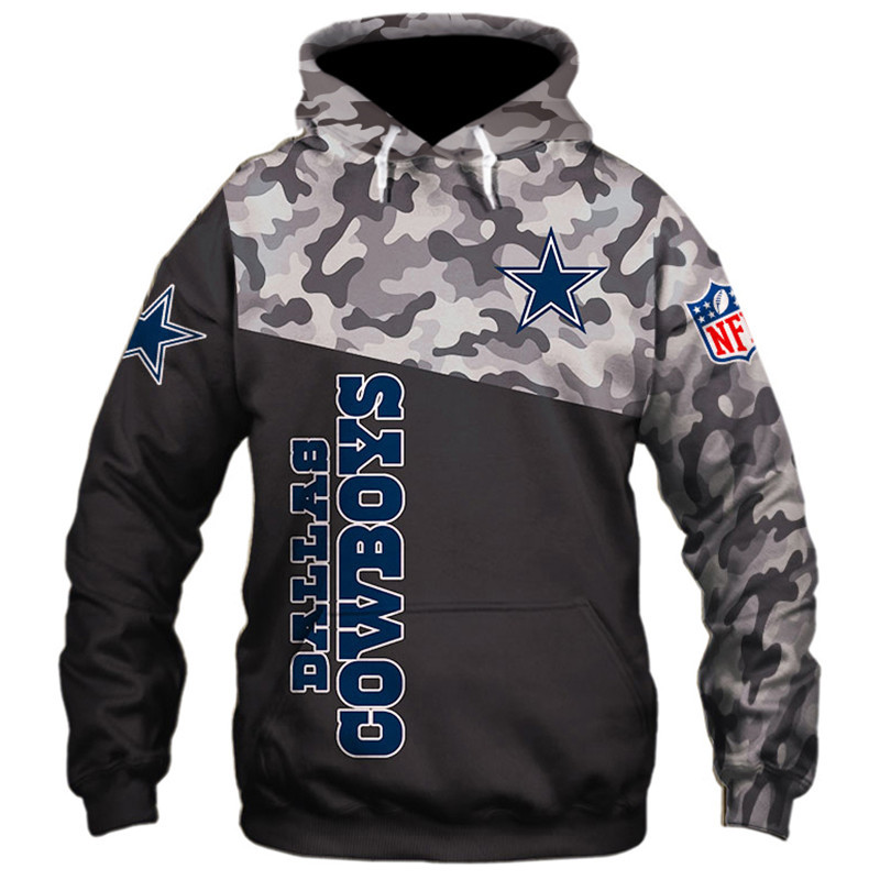 Dallas Cowboys Military Hoodies 3D Sweatshirt Long Sleeve New Season ...