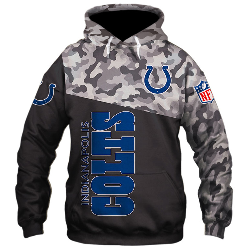 Indianapolis Colts Military Hoodies 3D Sweatshirt Long Sleeve New ...