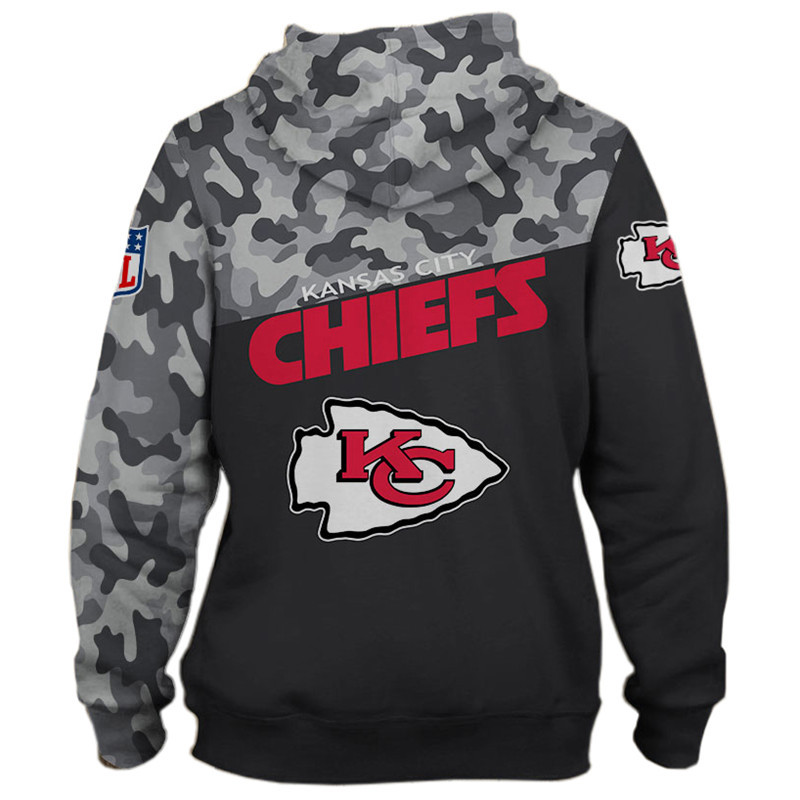 Kansas City Chiefs Military Hoodies 3D Sweatshirt Long Sleeve New ...