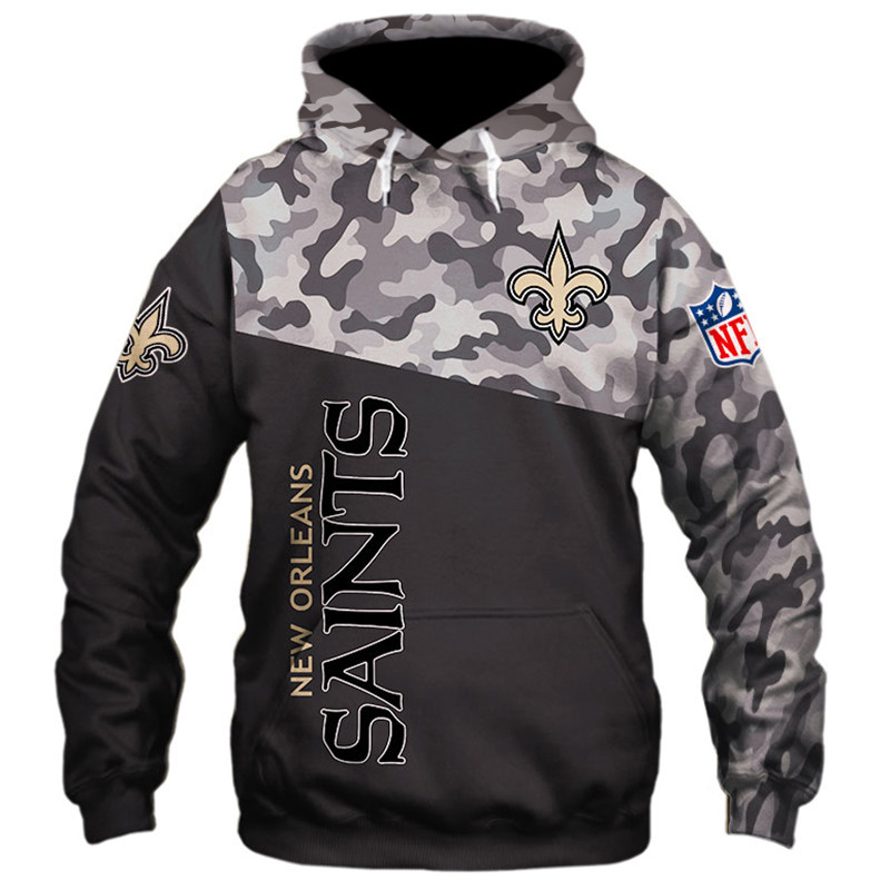 New Orleans Saints Military Hoodies 3D Sweatshirt Long Sleeve New ...