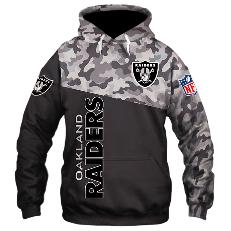 Oakland Raiders Military Hoodies 3D Sweatshirt Long Sleeve New Season ...