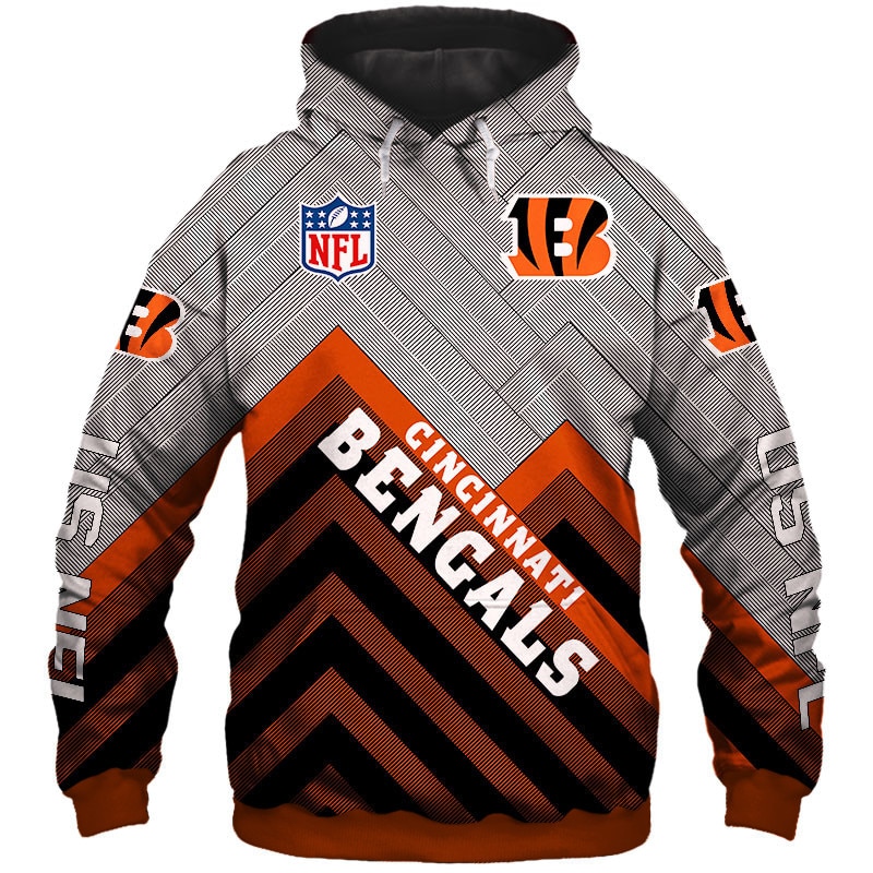 Cincinnati Bengals Hoodie 3D cheap Long Sweatshirt Pullover size S-5XL ...