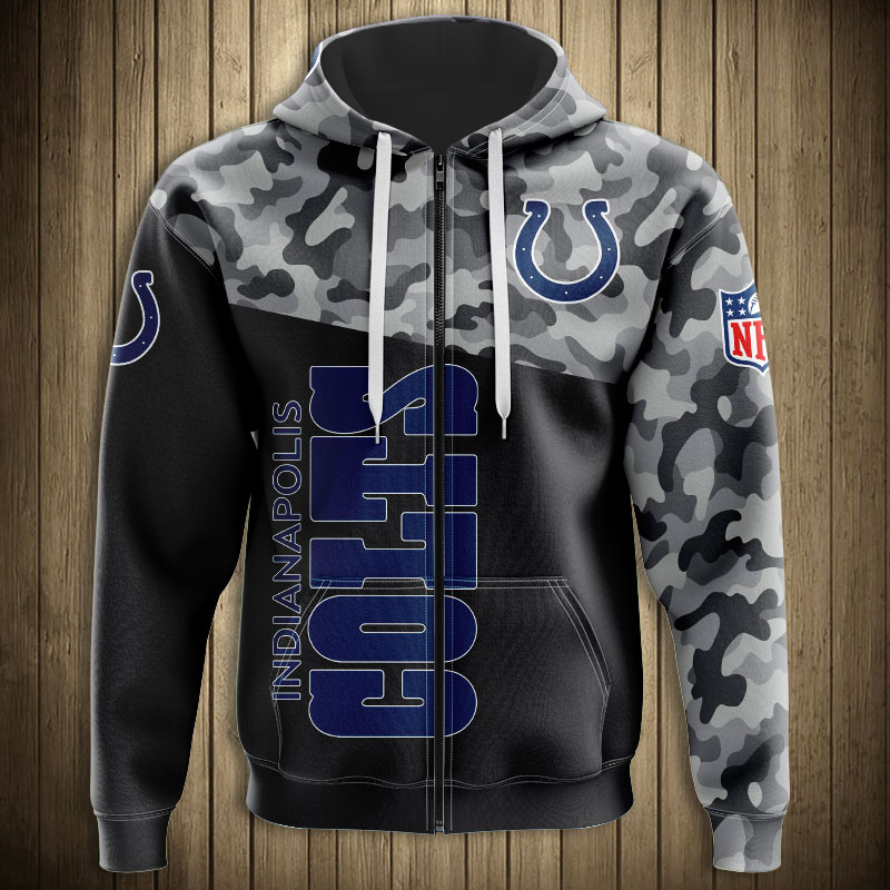 Indianapolis Colts Military Hoodies 3D Sweatshirt Long Sleeve New ...