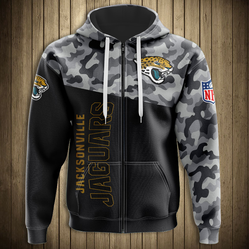 Jacksonville Jaguars Military Hoodies 3D Sweatshirt Long Sleeve New ...