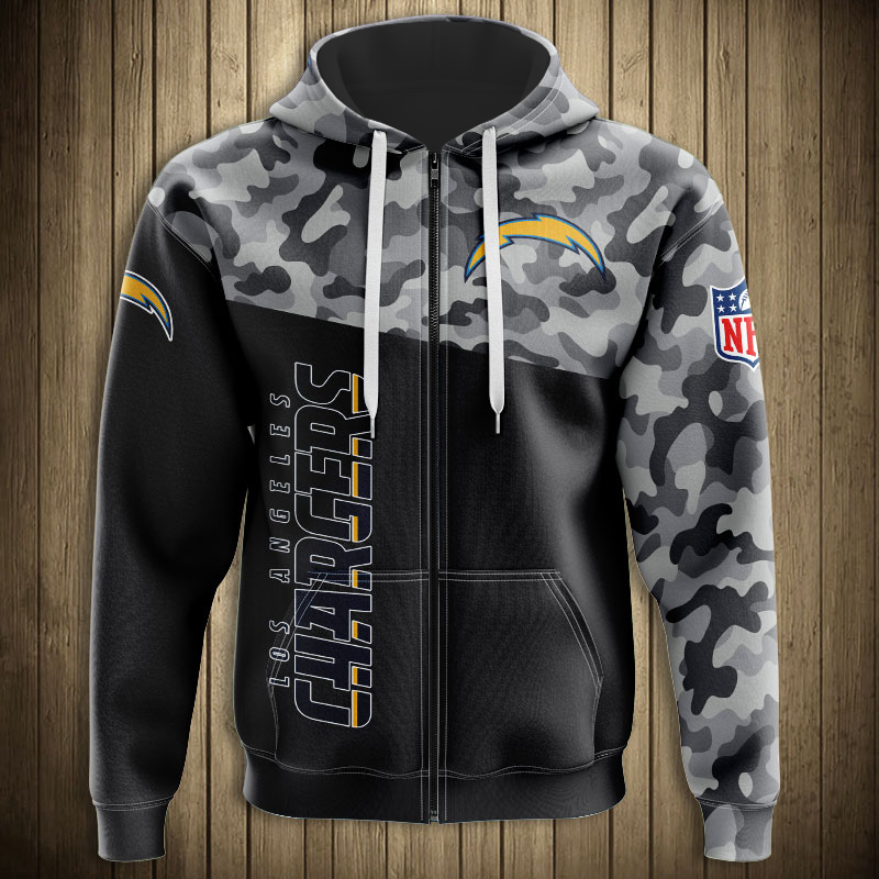 Los Angeles Chargers Military Hoodies 3D Sweatshirt Long Sleeve New ...
