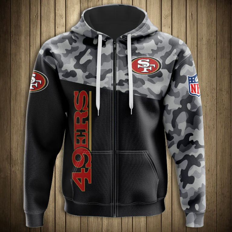 San Francisco 49ers Military Hoodies 3D Sweatshirt Long Sleeve New ...