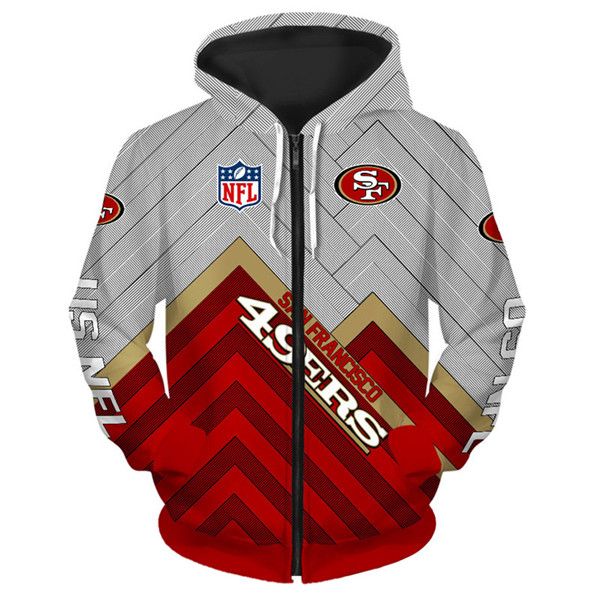 San Francisco 49ers Hoodie 3D cheap Long Sweatshirt Pullover size S-5XL ...