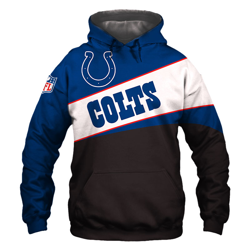 Indianapolis Colts Zip Hoodie 3D Long Sleeve Pullover new season -Jack ...