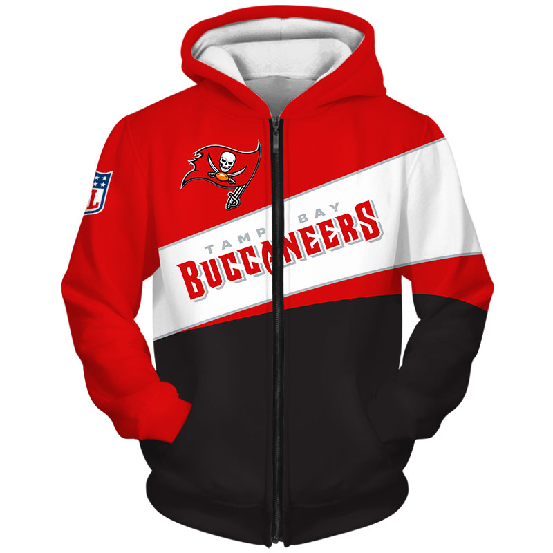 Tampa Bay Buccaneers Hoodie 3D Long Sleeve Pullover new season -Jack sport shop