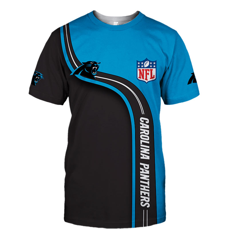 Carolina Panthers US Football Short Sleeve Mens T-Shirt Fans Tee Tops S-5XL 