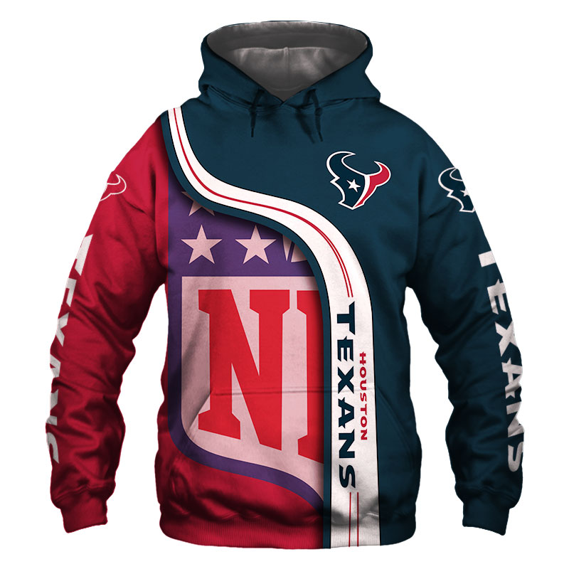 Houston Texans 3D Hoodie Pullover Sweatshirt NFL for fans -Jack sport shop