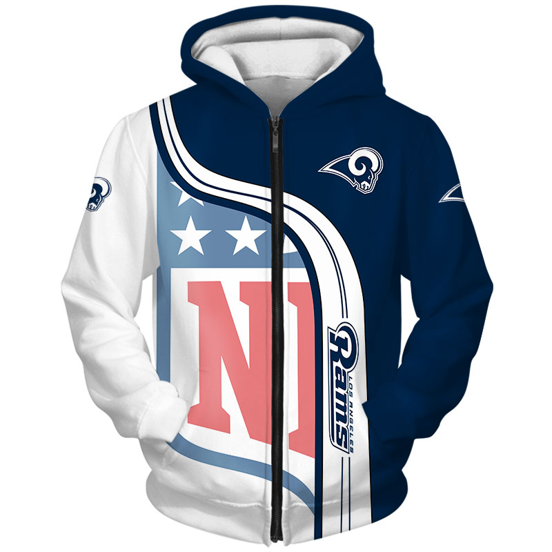 Los Angeles Rams 3D Hoodie Pullover Sweatshirt NFL for fans -Jack sport ...