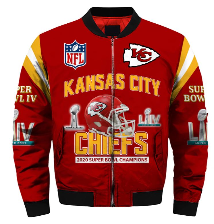 Kansas City Chiefs bomber jacket Super Bowl Champions coat gift for men -Jack sport shop