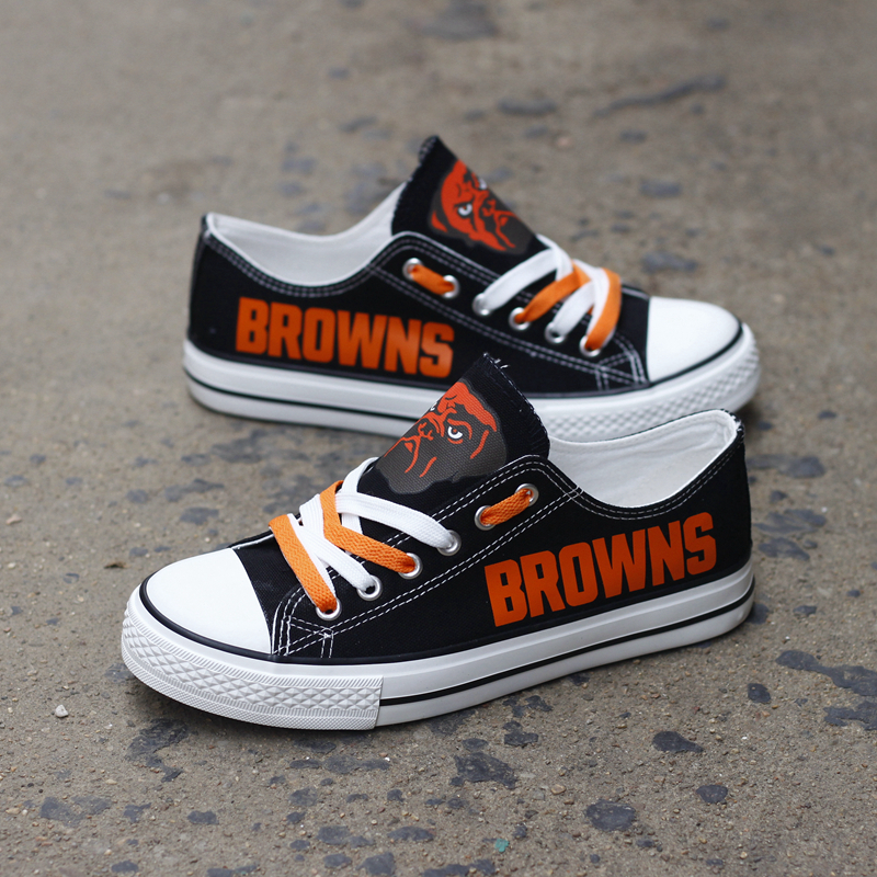 Cleveland Browns shoes logo Low Top Canvas Shoes Sport