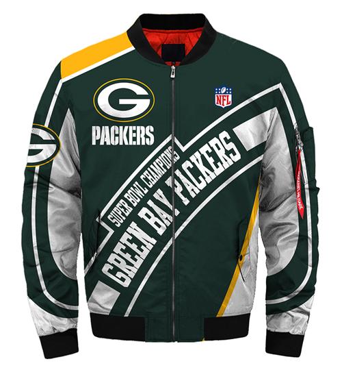 Green Bay Packers bomber Jacket Super bowl champions winter gift for ...