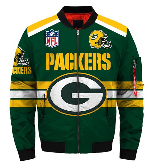 Green Bay Packers bomber Jacket Style #1 winter gift for men -Jack ...