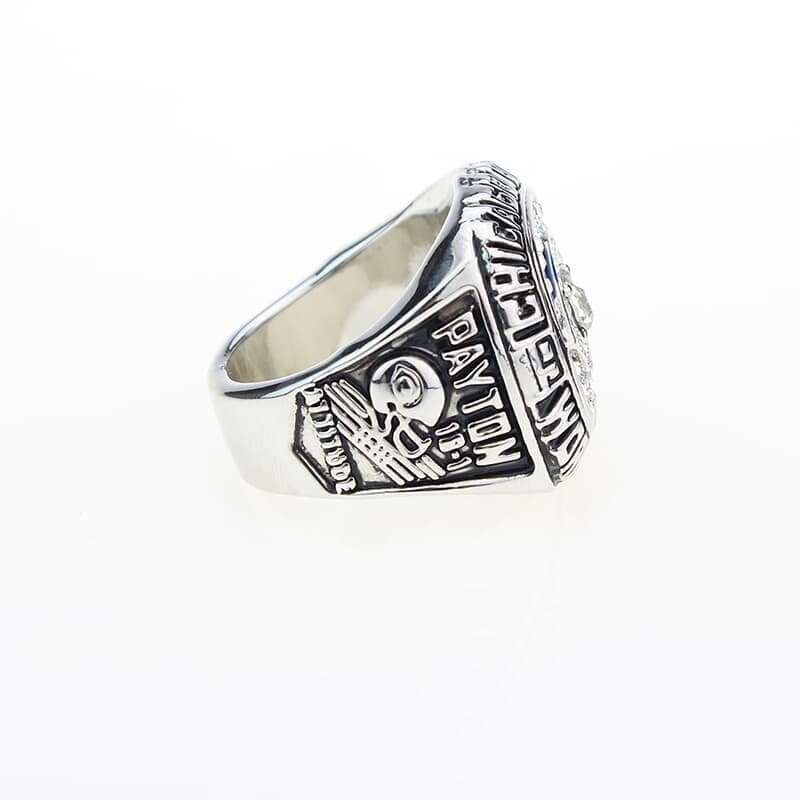 1985 Chicago Bears Ring World championship Payton player silver color ...