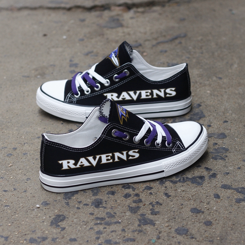 Baltimore Ravens shoes Low Top Canvas Shoes Sport Sneakers -Jack sport shop