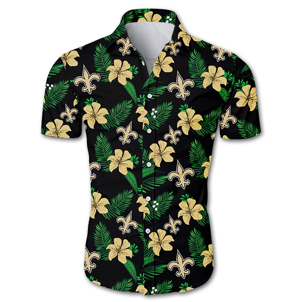 New Orleans Saints Hawaiian Shirt Tropical Flower summer 2020 -Jack ...