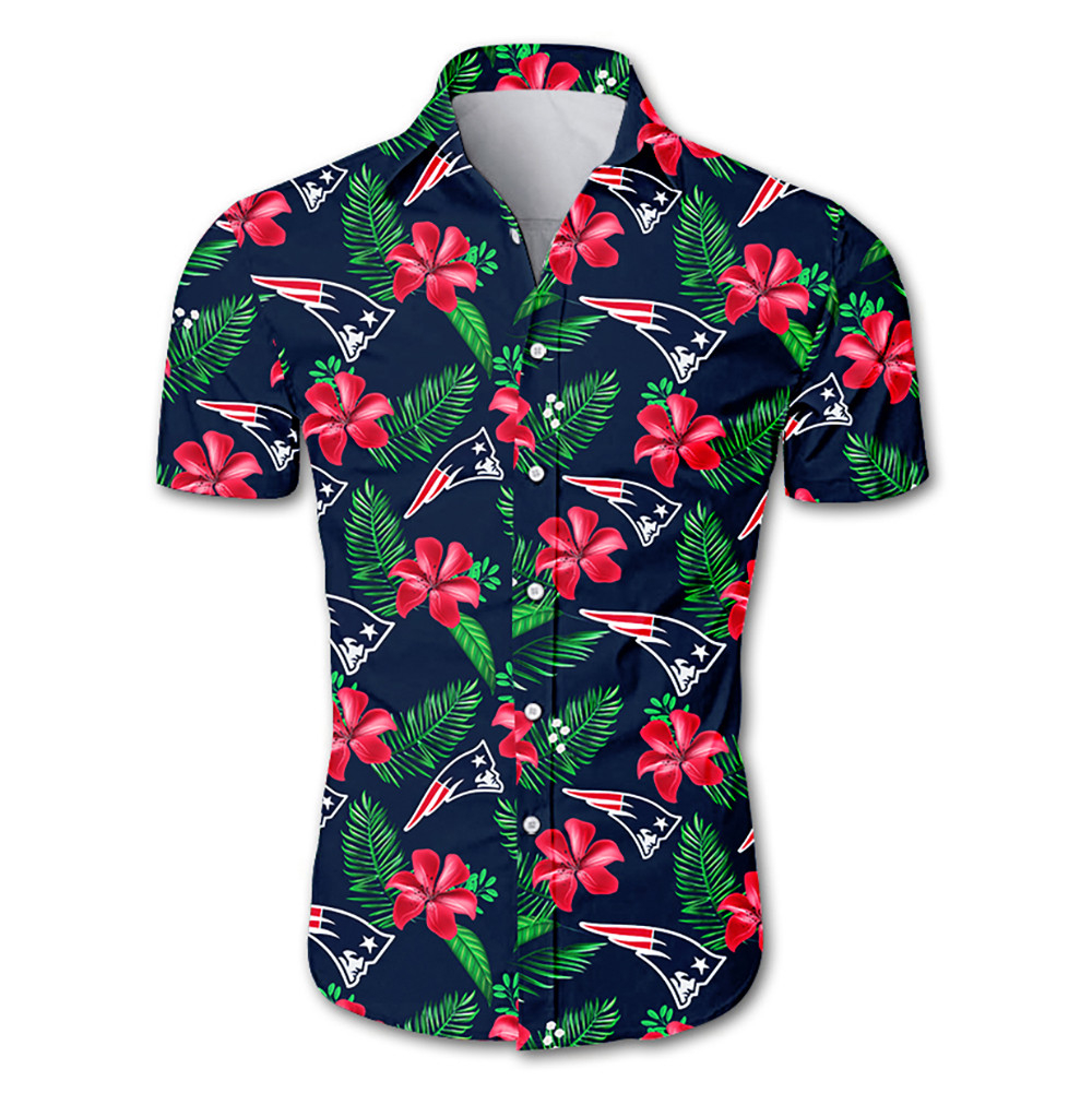 New England Patriots Hawaiian Shirt Tropical Flower summer 2020 -Jack ...