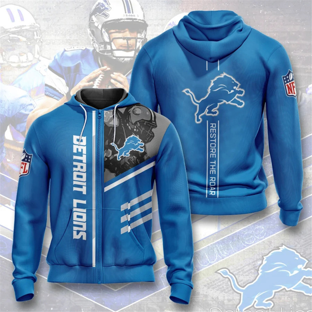 Detroit Lions Hoodies 3 lines graphic gift for fans -Jack sport shop