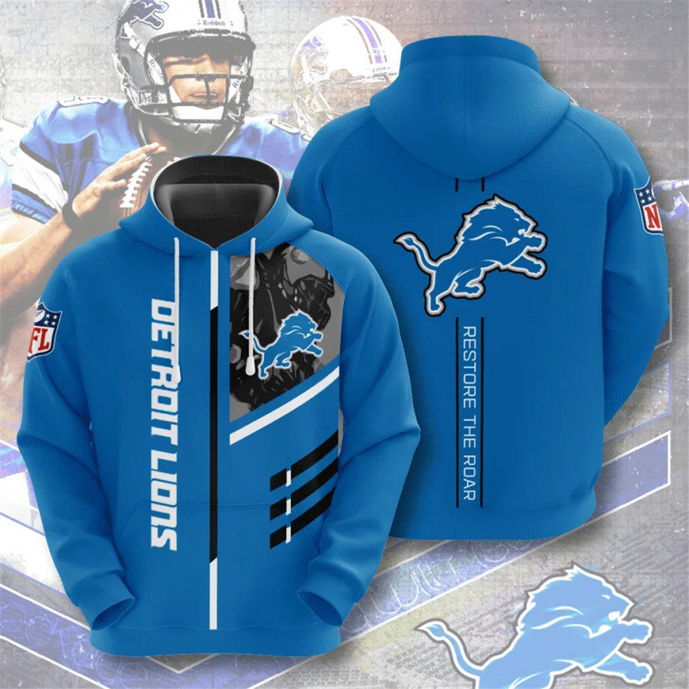 Detroit Lions Hoodies 3 lines graphic gift for fans
