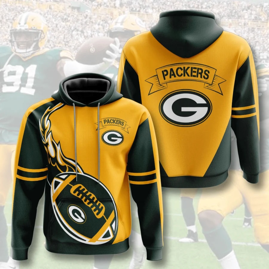 Green Bay Packers Hoodie Flame Balls graphic gift for fans -Jack sport shop