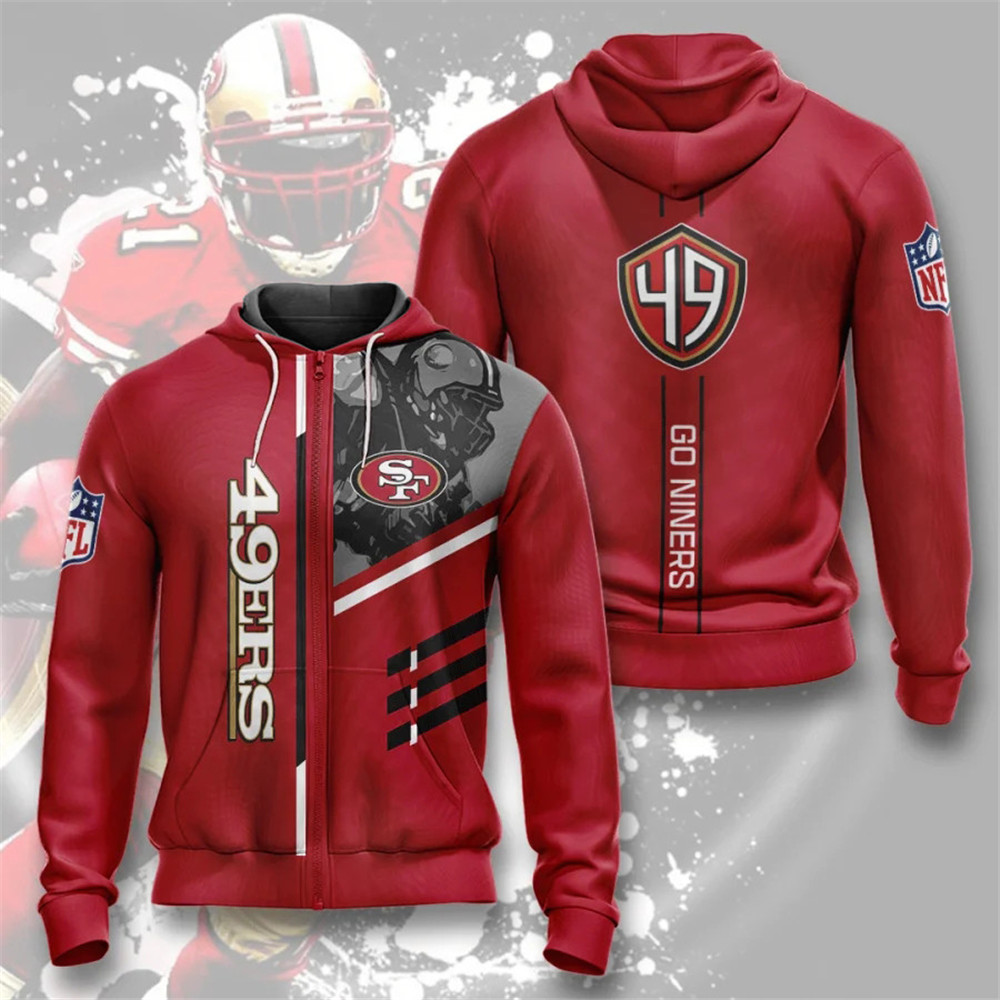 San Francisco 49ers Hoodie Football Pullover Sweatshirt Hooded Jacket Fan's Gift 