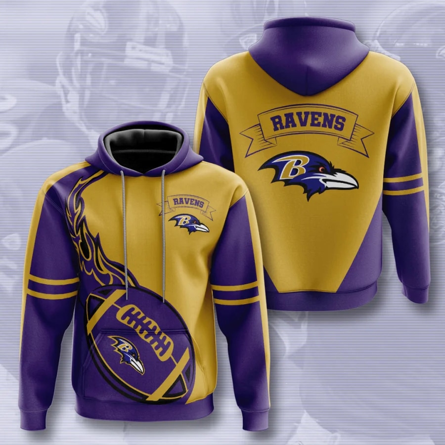 Baltimore Ravens Hoodie Flame Balls graphic gift for fans -Jack sport shop