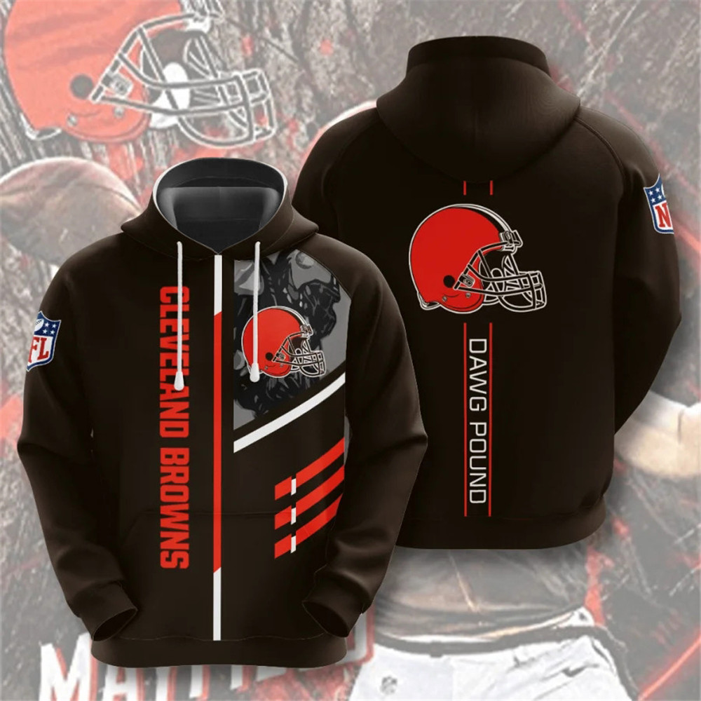 Cleveland Browns Hoodies 3 lines graphic gift for fans -Jack sport shop