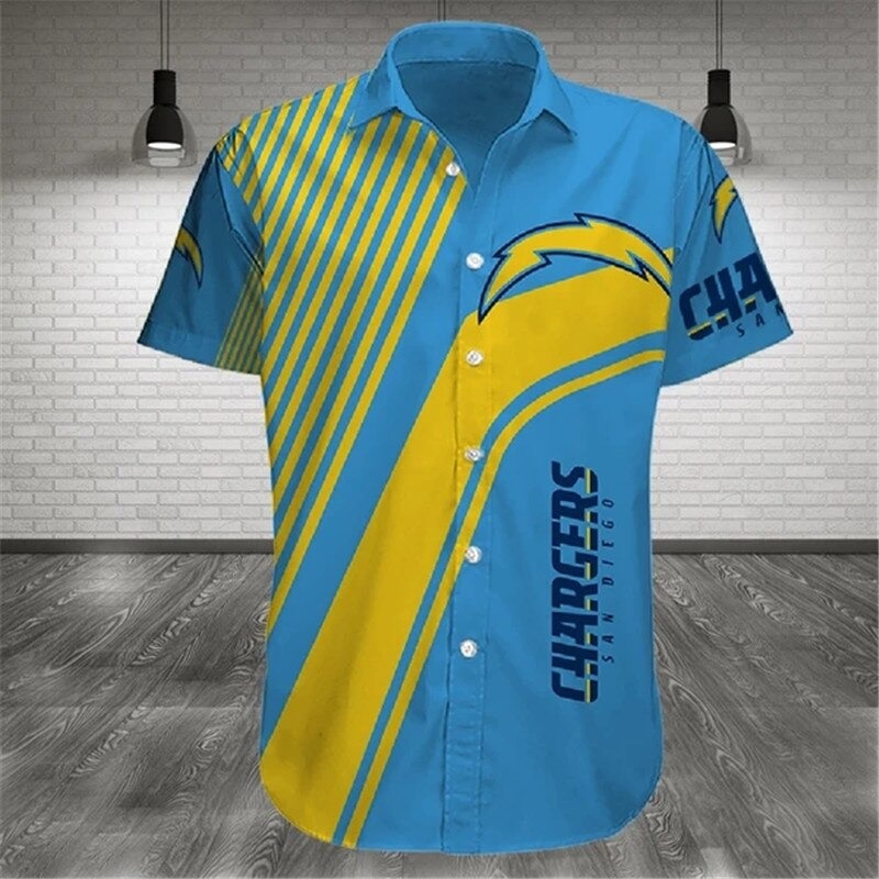 Los Angeles Chargers Shirt summer cross design for fans -Jack sport shop
