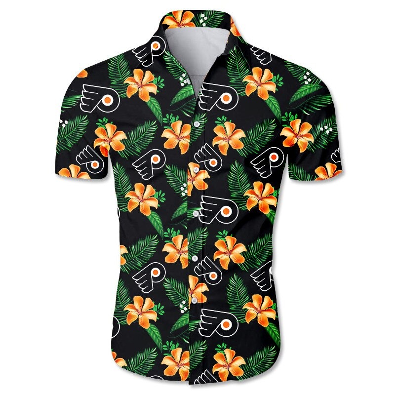 Philadelphia Flyers Hawaiian Shirt Tropical Flower summer -Jack sport shop