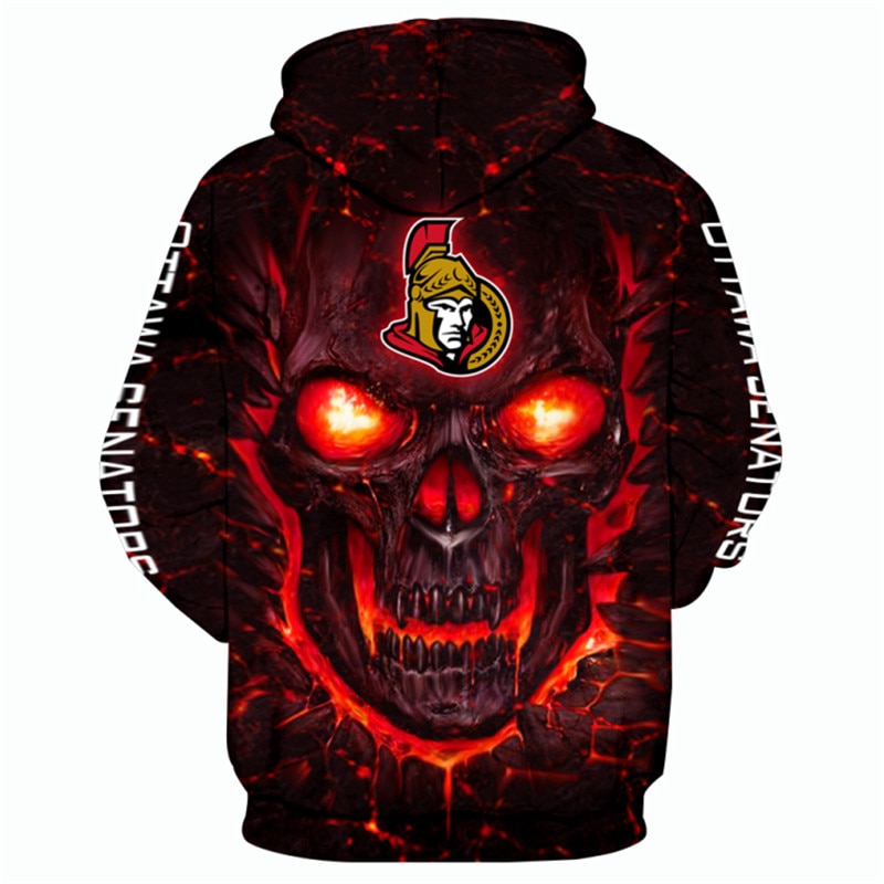 Ottawa Senators Halloween Hoodie 3D cheap Skulls Pullover NHL -Jack ...