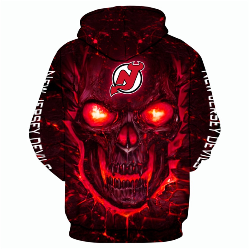 New Jersey Devils Halloween Hoodie 3D cheap Skulls Pullover NHL -Jack ...