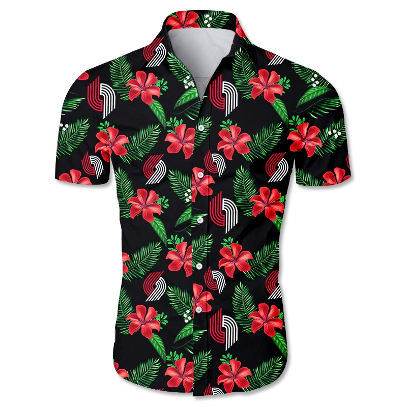Portland Trail Blazers Hawaiian shirt Tropical Flower summer -Jack ...