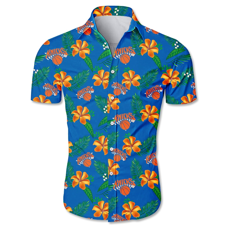 New York Knicks Tropical Hawaiian T-Shirt - Lelemoon