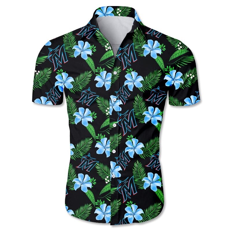 Miami Marlins MLB Flower Hawaiian Shirt Impressive Gift For Men