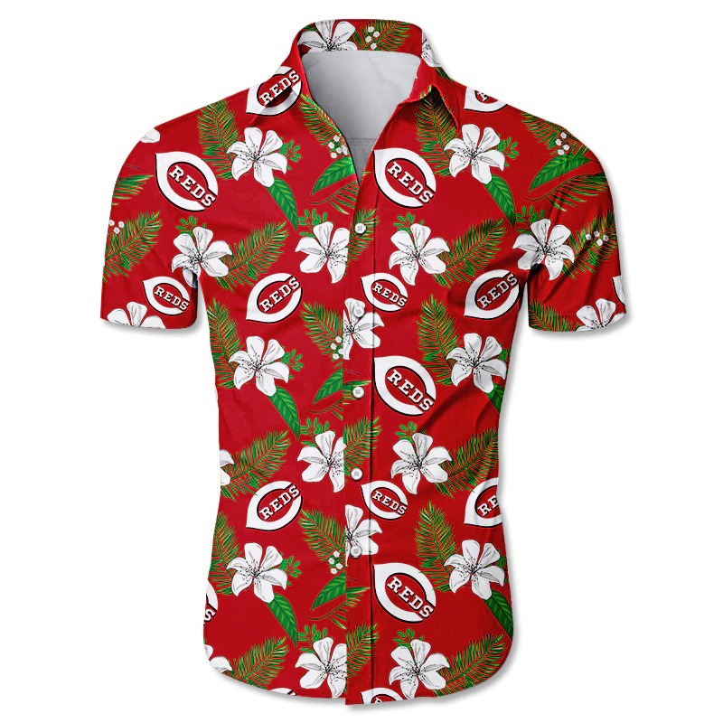 Cincinnati Reds Hawaiian Shirt Tropical flower gift for fans Jack