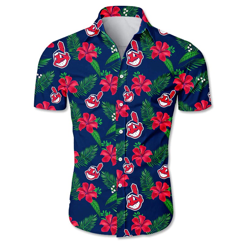 Cleveland Indians Hawaiian Shirt Tropical flower gift for fans -Jack ...