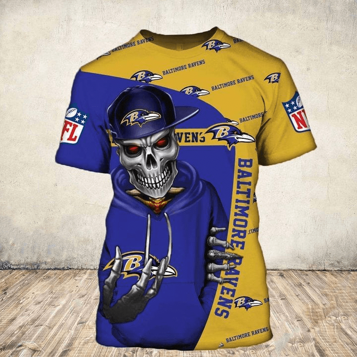 Baltimore Ravens T-shirt Cute Death gift for men -Jack sport shop
