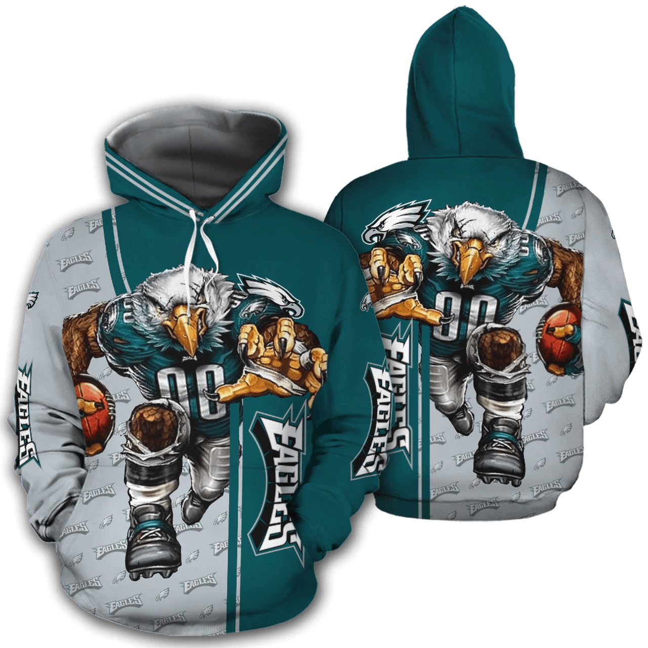 Philadelphia Eagles Hoodie 3D Mascot design gift for fans -Jack sport shop