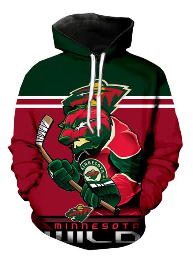 Minnesota Wild Hoodie 3D Ultra-cool Long Sleeve gift for fans